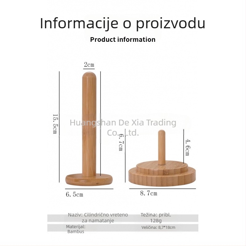 Držač za pređu na stol, drveni navijač pređe, minimalistički dizajn, rotirajući organizator pređe, bambus
