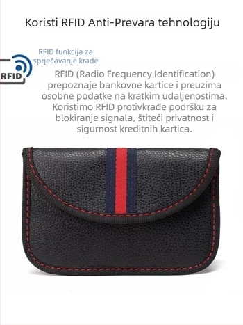 PU kožna futrola za auto ključ s RFID zaštitom, zatvarač, prenosna