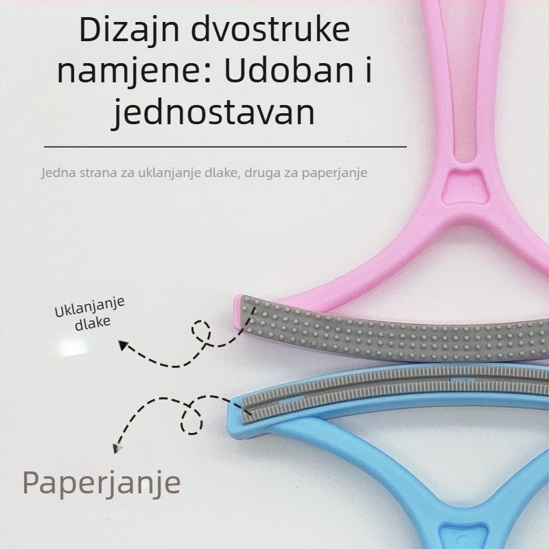 Zakrivljeni uklanjivač dlaka za kućne ljubimce, za tepihe, odjeću i kauč — TPR materijal