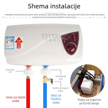 RV grijač vode za tuš 1000W 220V 10L