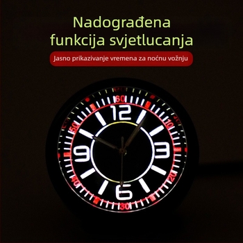 SIYARUI automobilski sat s LED noćnim svjetlom, ABS materijal, radijalni tip, USB priključak za upaljač