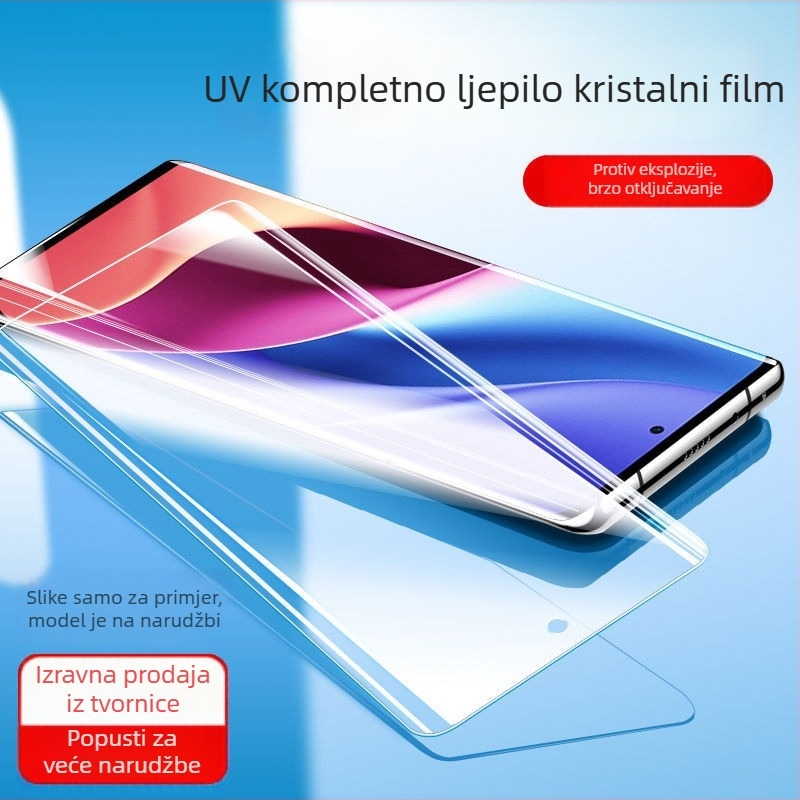 Yinglirui hidrogel zaštitna folija za zaslon Redmi K60/K50/K40/K30 Pro+ – UV potpuno ljepilo, prednja zaštita zaslona, otisci prstiju otpornost, samoregenerirajuća