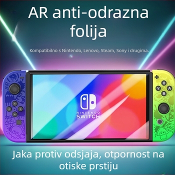 Prednja AR anti-refleksijska zaštitna folija za ekran Nintendo Switch Lite, debljina 0,17 mm, propusnost svjetla 96%, OEM obrada.