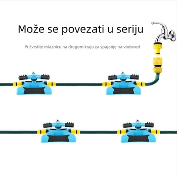 Vrtni raspršivač s rotirajućom glavom, 360° rotacija, visokotlačna mlaznica
