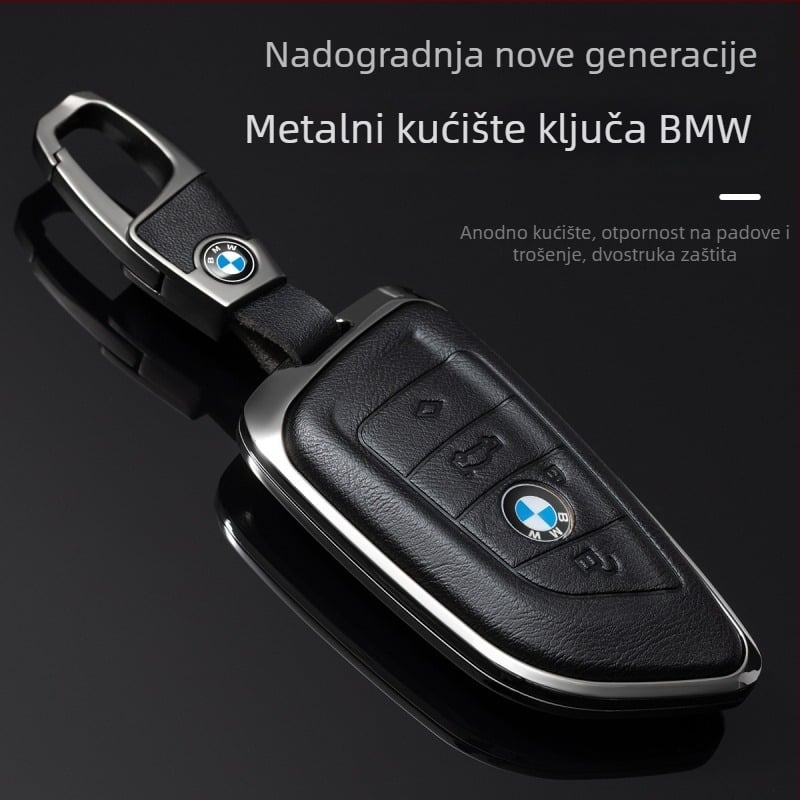 Kryt za ključ BMW za serije 1/3/5 i X3/X5 – aluminijska zlitina, minimalistički stil, mogućnost prilagodbe
