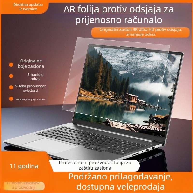 AR antirefleksijski film za zaslon računala, HD PET zaštitni film za laptop i desktop monitor