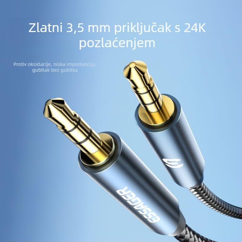 ESSAGER ES-YP17 3.5 mm muško-muški audio kabel, pozlaćeni, bakreno jezgro