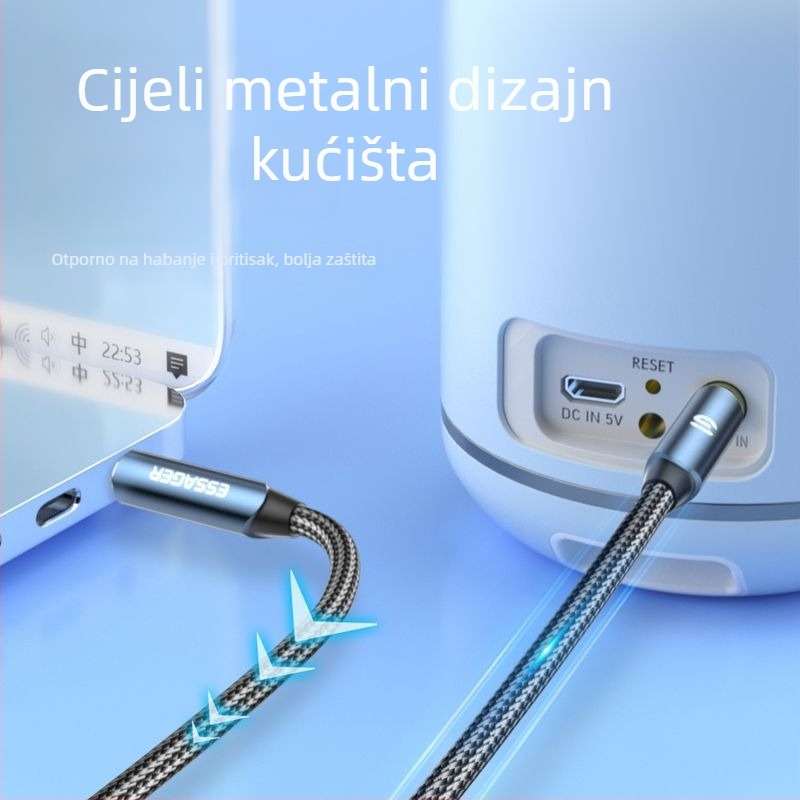 ESSAGER ES-YP17 3.5 mm muško-muški audio kabel, pozlaćeni, bakreno jezgro