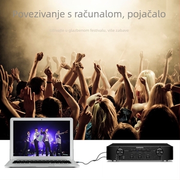 Audio kabel 3,5 mm na dva 6,35 mm konektore, zlatni premaz, bakar s tiniranom jezgrom, ROHS certificirano