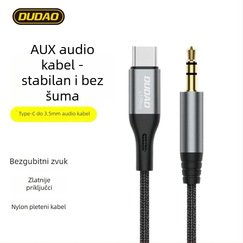 Audio kabel L11ProT, pozlaćen, s najlonskom oplatom, jezgra od bakrene žice s cinkovim premazom, SGS certifikat
