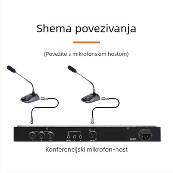Audio kabel, 8-žilni mikrofon kabel s 8-pinskim avionskim konektorom za konferencijske sustave, muško-ženski / muško-muški, niklani premaz, jezgra od bakrene cinkovane, bakar bez kisika, ROHS