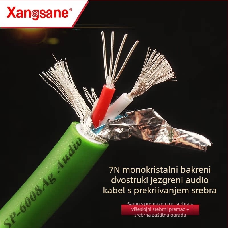 Xangsane SP-6008AG Signalo kabel bakrenog vodiča s premazom srebra za pojačalo zvuka