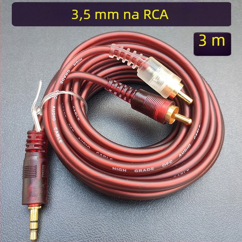Shadow Fiber RCA3 kabel audio splitter 3.5 mm na dva RCA, bakreni vodič, IS9001 certifikat, privatna oznaka licencirana