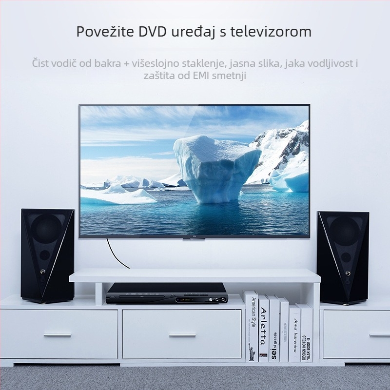 Weixun VAB-R09 koaksijalni SPDIF audio kabel s RCA konektorima, pozlaćen, OFC bakar, za PC
