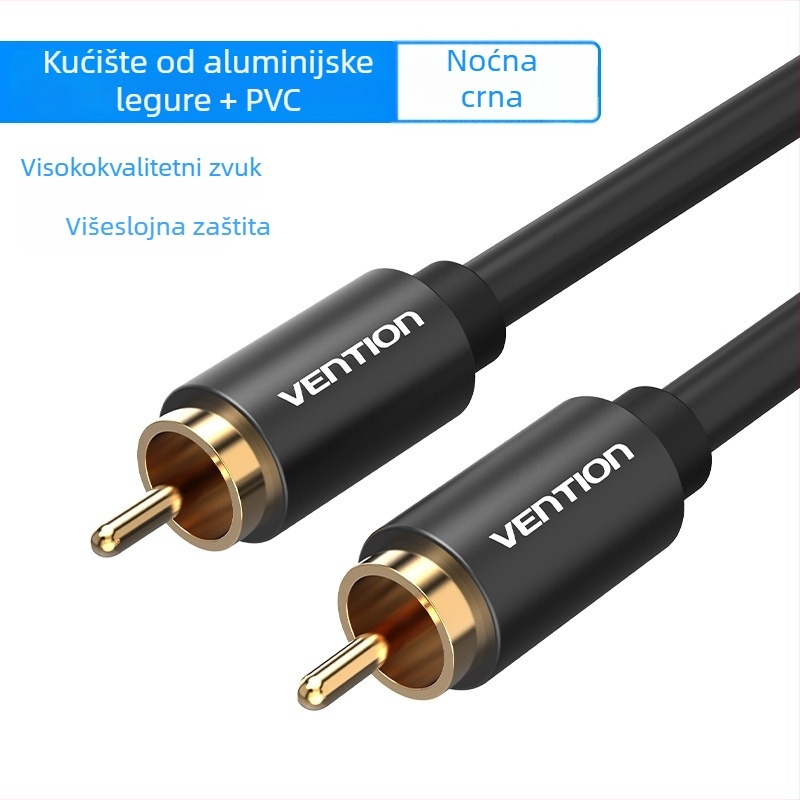 Weixun VAB-R09 koaksijalni SPDIF audio kabel s RCA konektorima, pozlaćen, OFC bakar, za PC