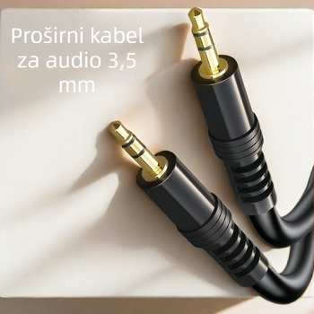 AUX audio kabel, 3,5 mm muško-muški, dvostruka završnica, ručno varen, za auto i računala zvučnike, CCS jezgro – bakreno prekriven aluminij
