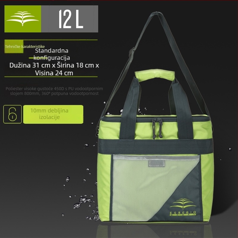 Vanjska izolacijska torba - najlon, vodootporan materijal, unisex odrasle osobe, za dostavu hrane