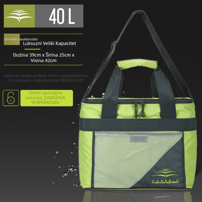 Vanjska izolacijska torba - najlon, vodootporan materijal, unisex odrasle osobe, za dostavu hrane