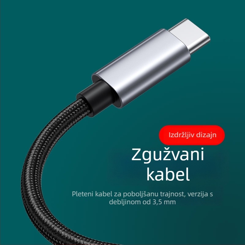 Jiawan RC1 RCA audio kabel, zlato-plirano bakreno jezgro, gola bakrena žica, 3,5 mm na RCA stereo utikač
