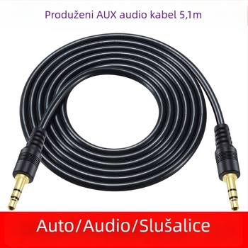 Automobilski AUX kabel 3,5 mm muški–muški, audio produžni kabel za slušalice i zvučnike, duljina 5-10 m