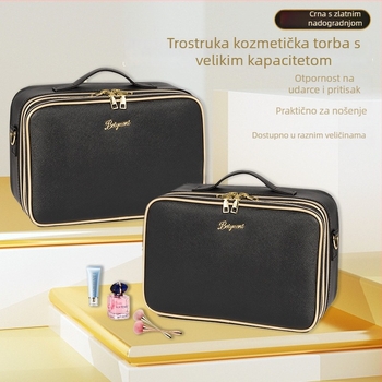 Beyony prijenosna torbica za kozmetiku velike kapacitete za medicinsku ljepotu i tetoviranje – PU materijal, zatvarač, unisex, gradski minimalistički stil