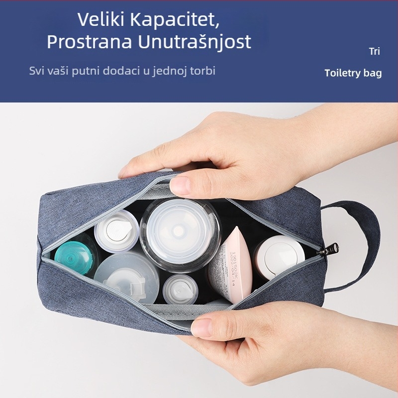 Vodootporna torbica za putovanje za šminku, kubni oblik, kationički materijal, model 13551A, funkcija brtvljenja