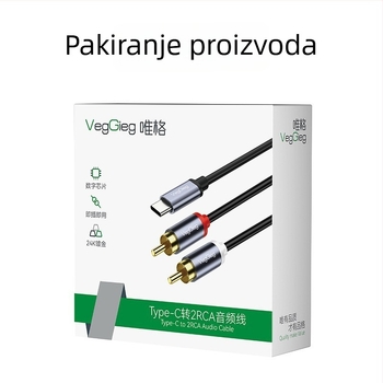 Weige Type-C na dvostruki RCA audio kabel