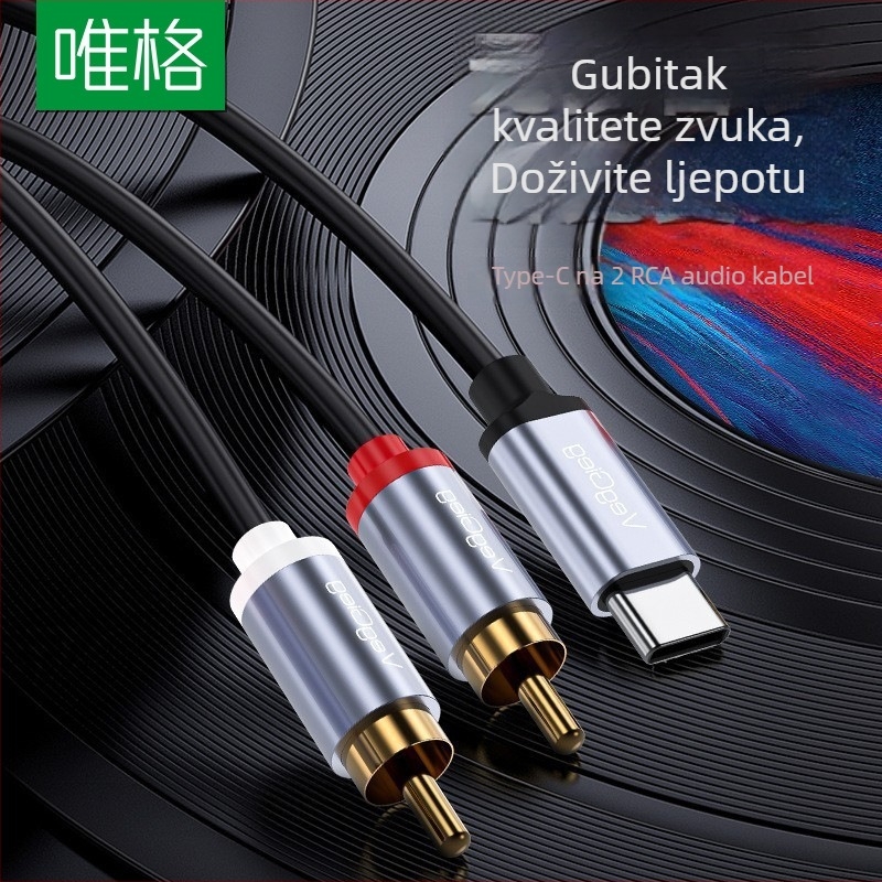Weige Type-C na dvostruki RCA audio kabel