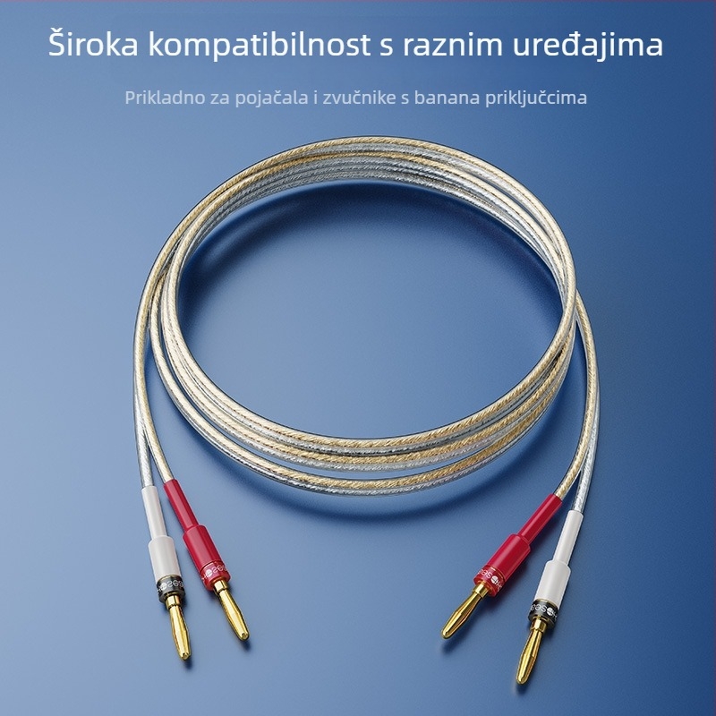 Kabel za zvučnike, zlatno prekriven bakreni jezgri, PVC izolacija, ISO 9001 certifikat