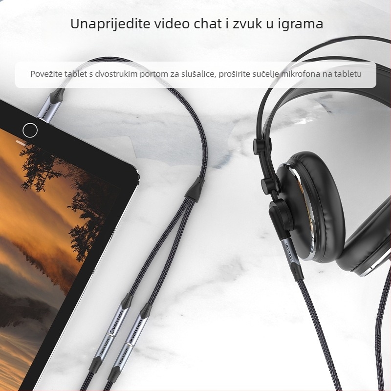 Weixun BGPHY Type-C na dvostruki 3,5 mm ženski audio kabel, jezgro bakra s nikliranom prevlakom, kućište od legure