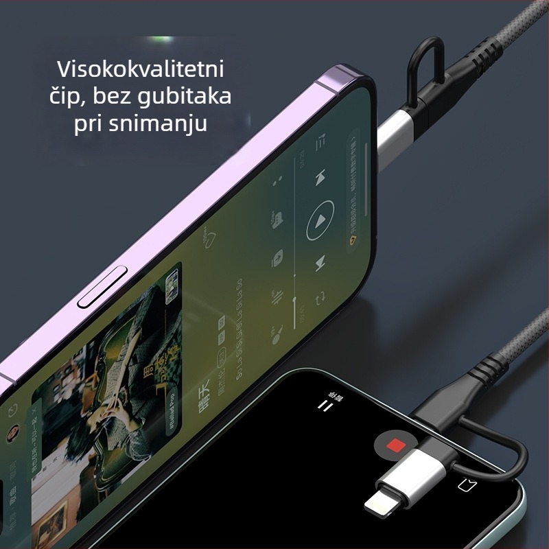 Record Line audio kabel za digitalne uređaje, niklani premaz, jezgra od aluminijske legure, 20 g