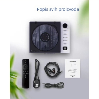 Prijenosni CD player s ladicom za disk, RCA izlaz, zaslon, model cd201
