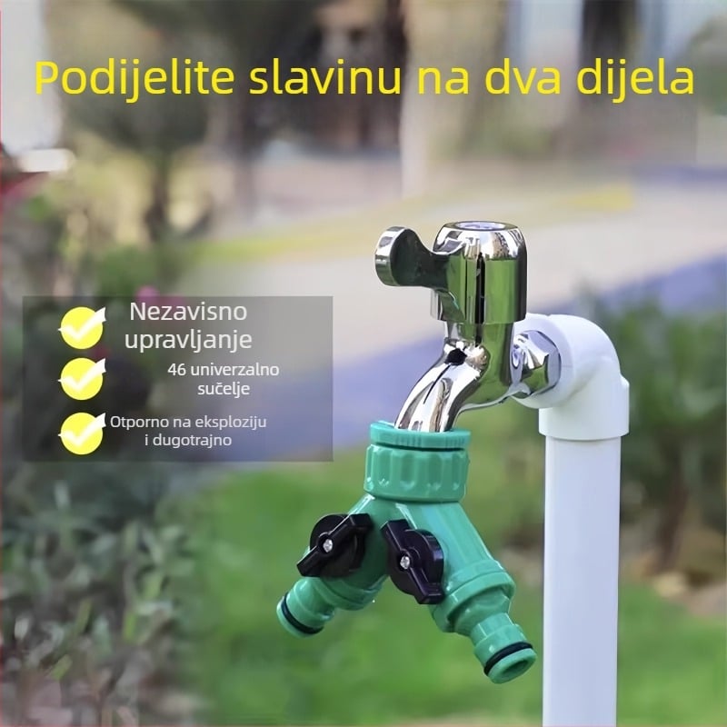 Plastični spoj za cijevi 1 na 2, DIY branda, za kućno vrtlarenje