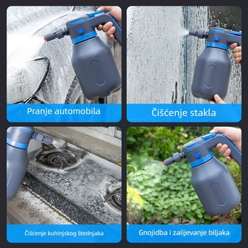 Ručna električna kanta za zalijevanje s pjenu, plastična, 2 L, za kuću i vrt, dvostruki način prskanja