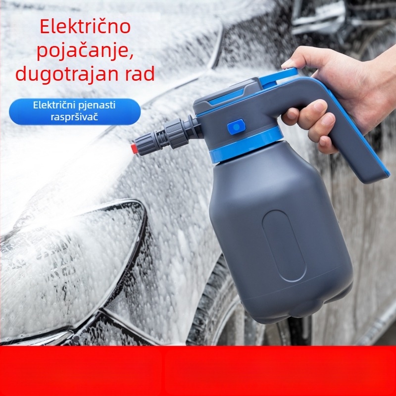 Ručna električna kanta za zalijevanje s pjenu, plastična, 2 L, za kuću i vrt, dvostruki način prskanja