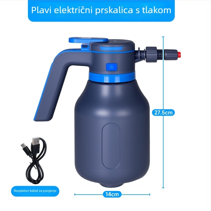 Ručna električna kanta za zalijevanje s pjenu, plastična, 2 L, za kuću i vrt, dvostruki način prskanja