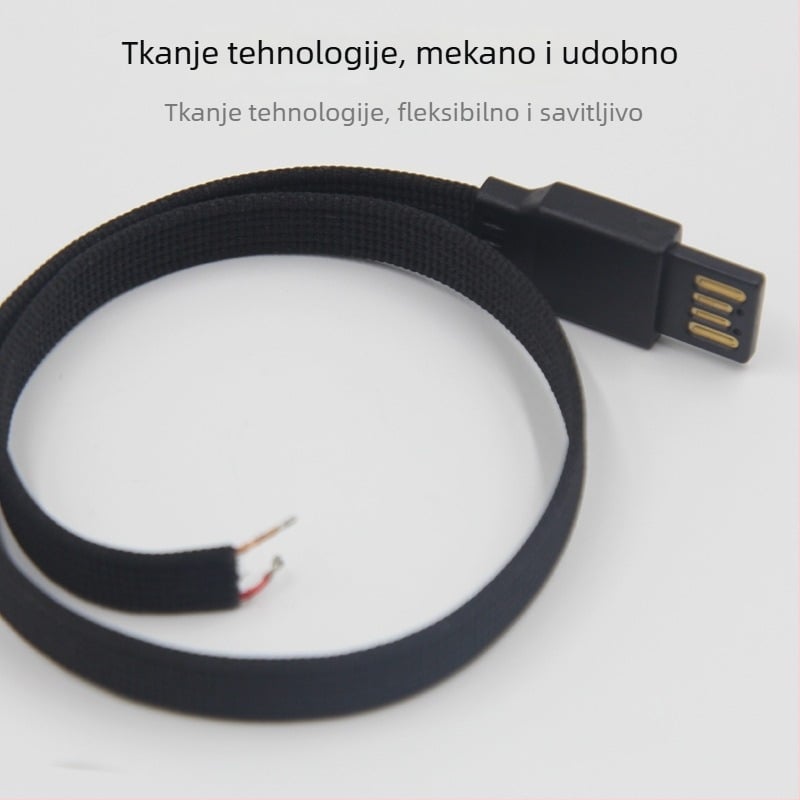 Dvostrani USB kabel za napajanje od najlona za grijanu odjeću i fizioterapeutske uređaje (OEM, 2023)
