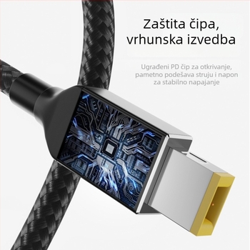 Type-C kabel za Lenovo kvadratni port PD3.1, duljina 2 m, 135 W, za Lenovo saver seriju, OEM