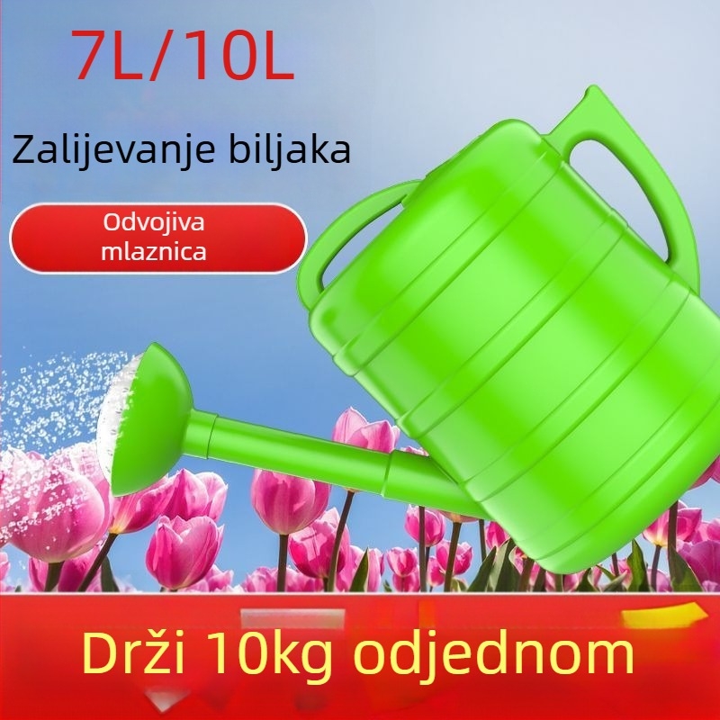 Kantica za zalijevanje s ojačanim tijelom, otporna na padove, velika zapremina, prijenosna i višefunkcionalna za navodnjavanje povrća i cvijeća