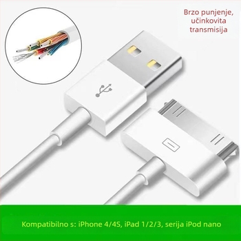 Apple punjački kabel s Lightning sučeljem, duljina 1-2 m, materijal TPE, brzo punjenje, maksimalni izlaz 12W