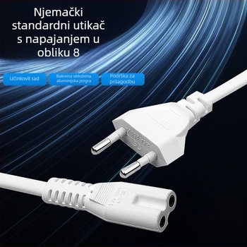 Panzheng napajajući kabel s dvostrukim okruglim utikačem, njemački standard, kabel u obliku 8, za monitore i digitalne kamere