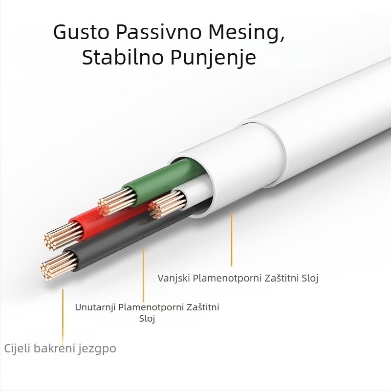 Micro USB kabel za punjenje - PVC omotač, jednokonktorni, 30W max, automatsko isključivanje
