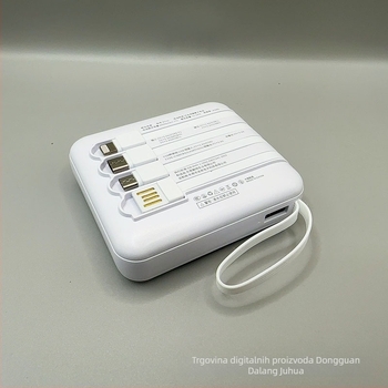 Power banka s integriranim kabelom, 6000mAh, Li-Polimer baterija, 10W brzo punjenje, Model XT30