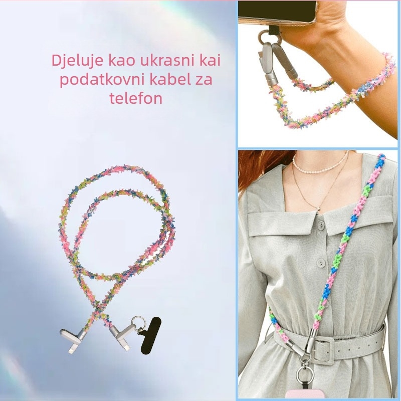 Kabel za punjenje s privjeskom USB/Lightning/Type-C, 65W PD brzo punjenje, bakreno jezgro