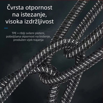 YHT AC08 Audio produžni kabel 3,5 mm, muški–ženski, pozlaćeni kontakti, jezgro od tiniranog bakra s pletenom, TPE omotač s vlaknastom predivom, ROHS