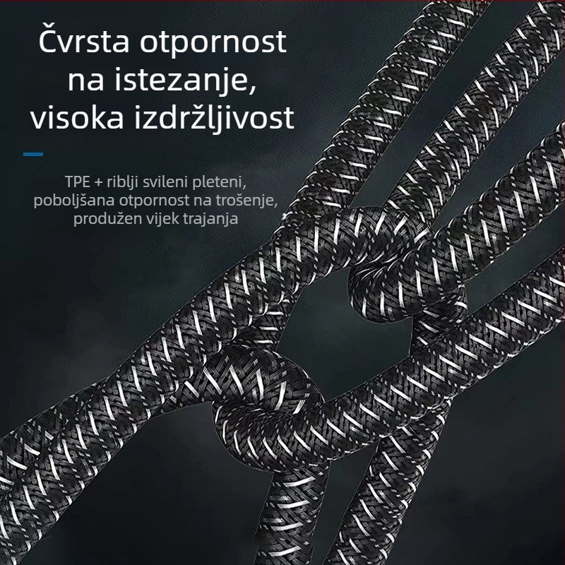 YHT AC08 Audio produžni kabel 3,5 mm, muški–ženski, pozlaćeni kontakti, jezgro od tiniranog bakra s pletenom, TPE omotač s vlaknastom predivom, ROHS