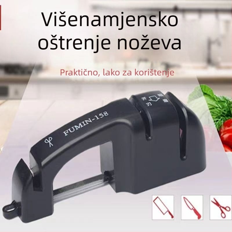 Oštrač noževa s uljnim kamenom, višenamjenski alat za oštrenje, moderni minimalistički dizajn (proljeće 2013 • oštrenje noževa)