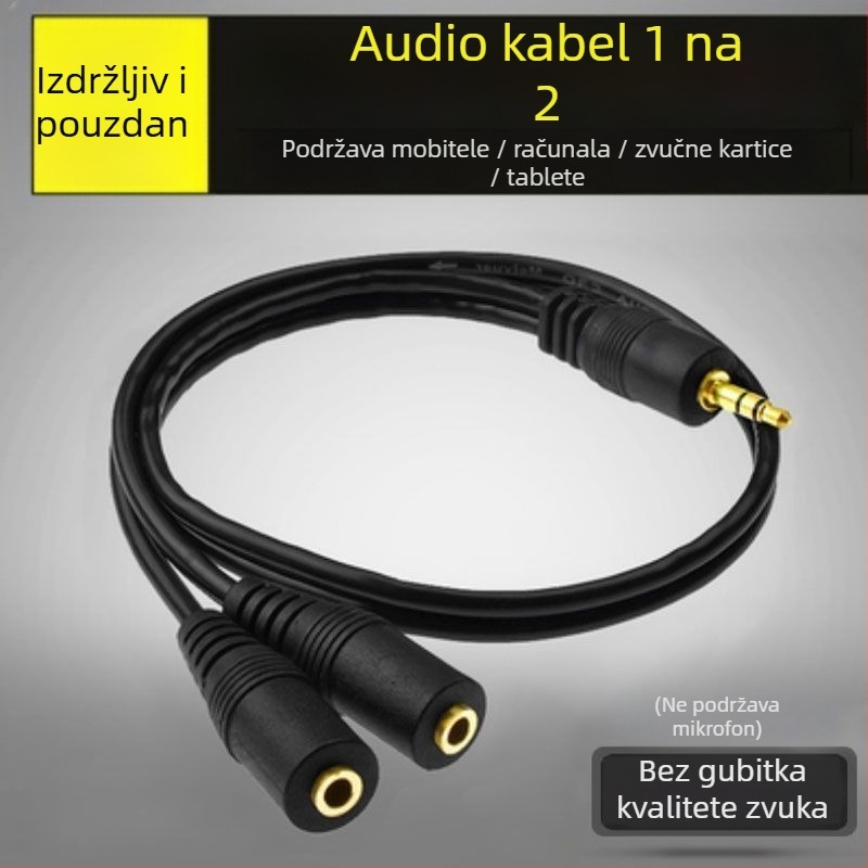 Slušalice splitter 1 na 2, audio kabel adapter, model One Point Two, kod Hy3124