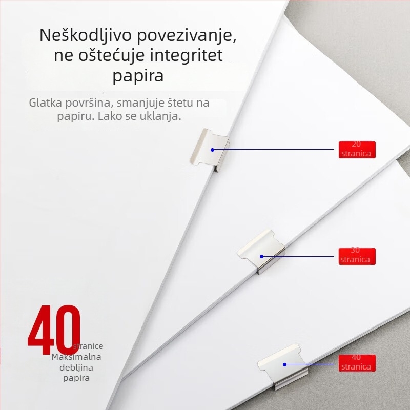 Deli 8592 metalni kutni klip, set od 50 komada