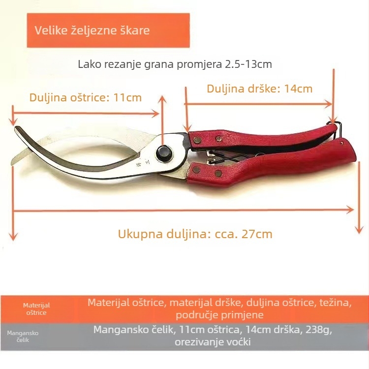 Prstenasti rezač za podrezivanje Mori-Yue – Vrtni alat, 279 g, promjer rezanja 10-60 mm